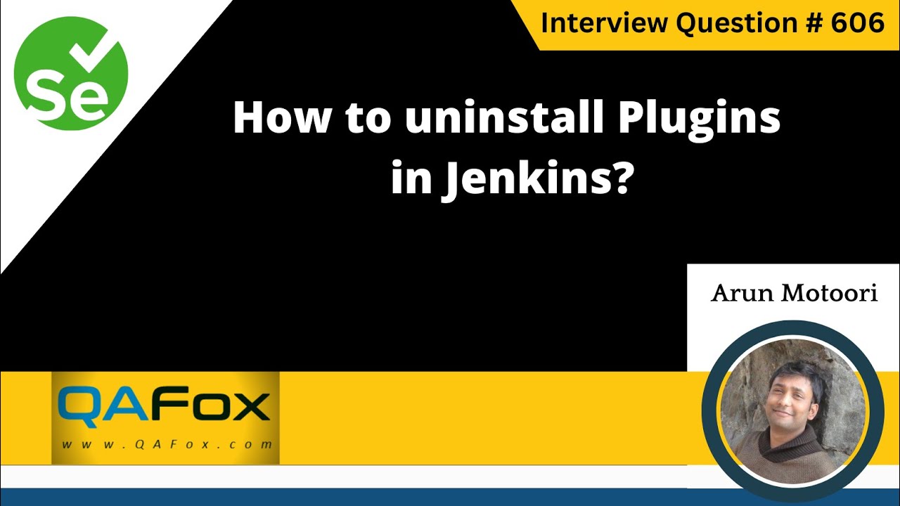 How to uninstall Plugins in Jenkins (Selenium Interview Question #606)