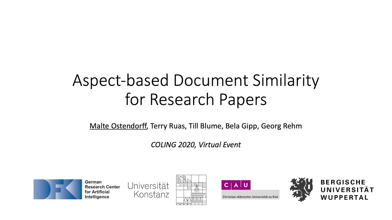 Aspect-based Document Similarity for Research Papers - COLING 2020  paper