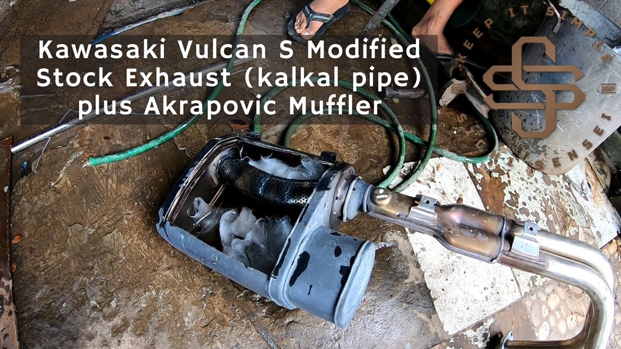 Kawasaki Vulcan S Modified Stock Exhaust (kalkal pipe) plus Akrapovic Muffler | Sichi Sensei