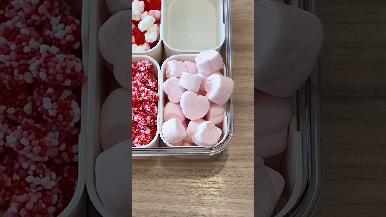 pink snack box restock 💌🍫 #asmr #snackbox #restock #organization #snacks #shorts #satisfying #pink