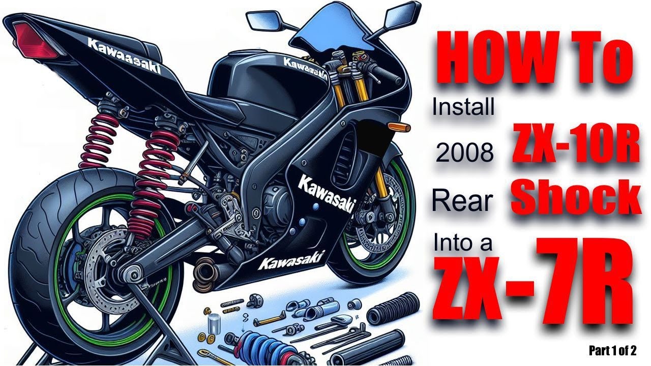 How to Install a Ninja ZX10R Rear Shock on an older Ninja ZX7 model (94) Part1