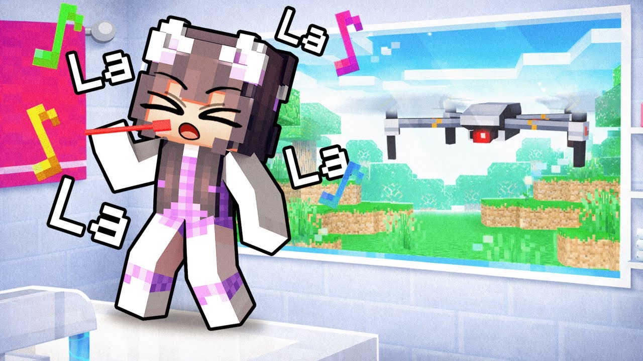 Mit einer DROHNE Nelly in Minecraft ausspionieren!