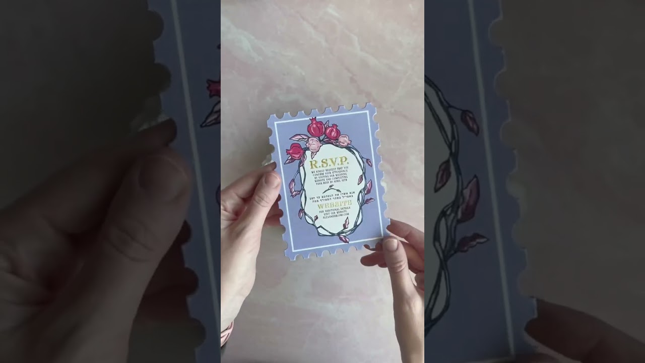 The Most Unique RSVP Card You've Ever Seen #hazelwoodpaperco #customstationery #weddingstationery #
