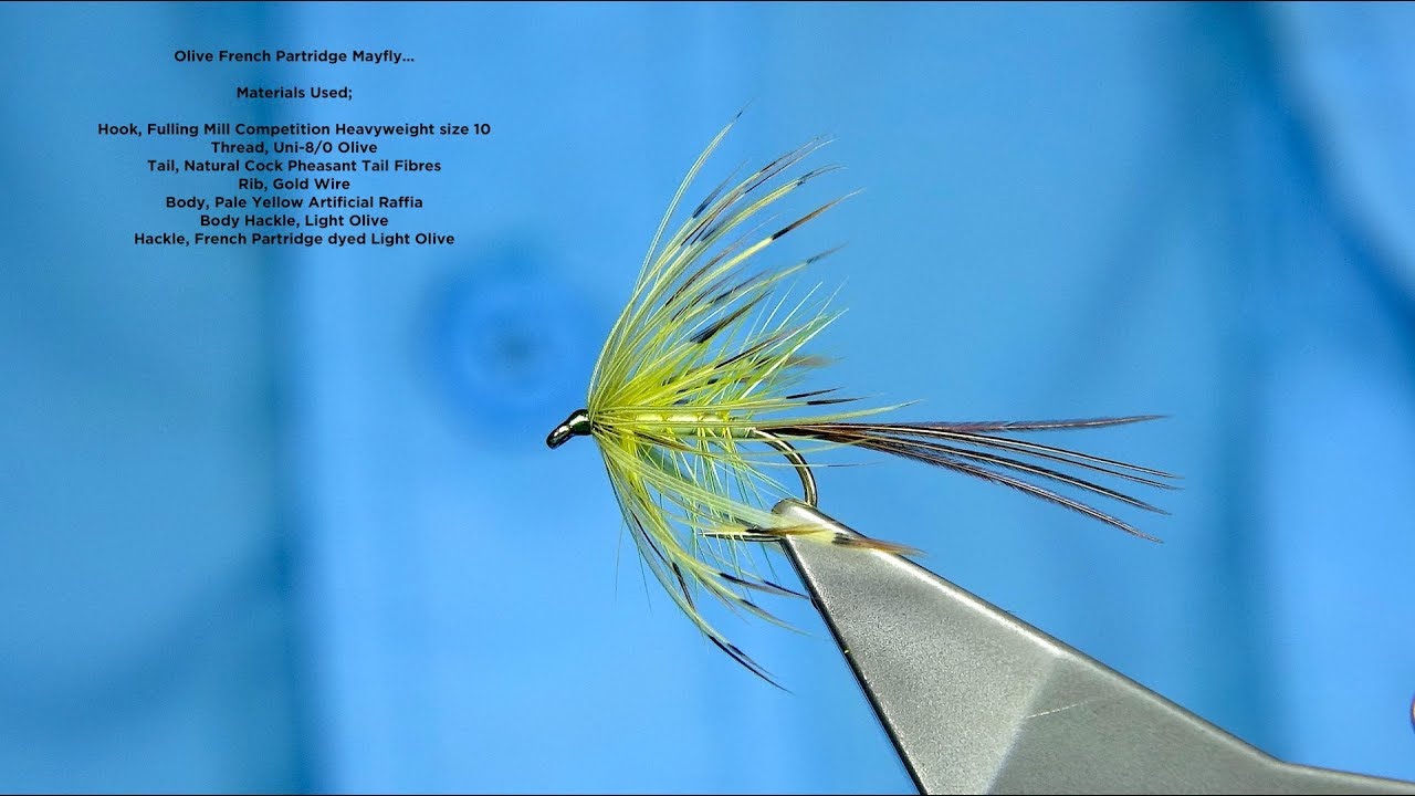 Tying an Olive French Partridge Mayfly (WetFly) with Davie McPhail