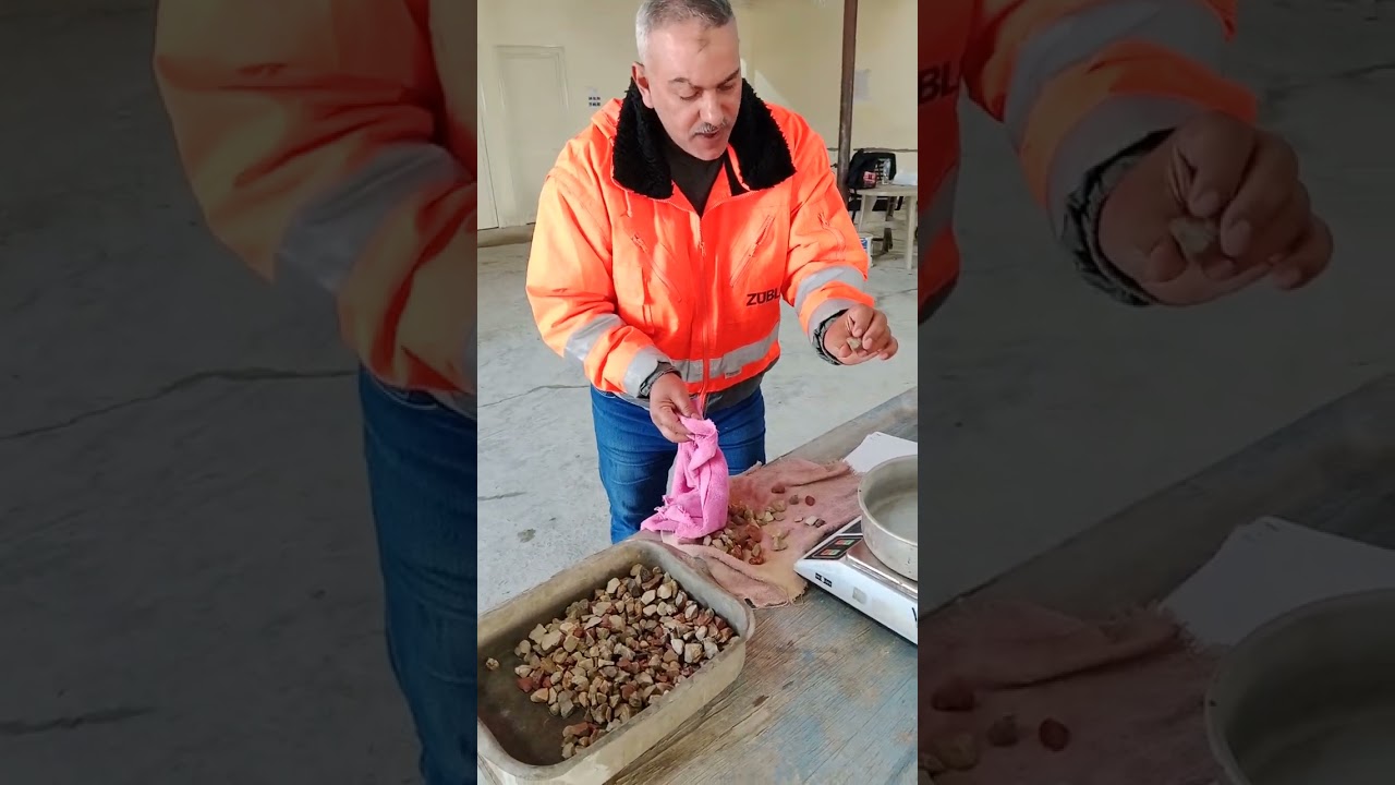 تحديد نسبة الامتصاص للركام الخشن