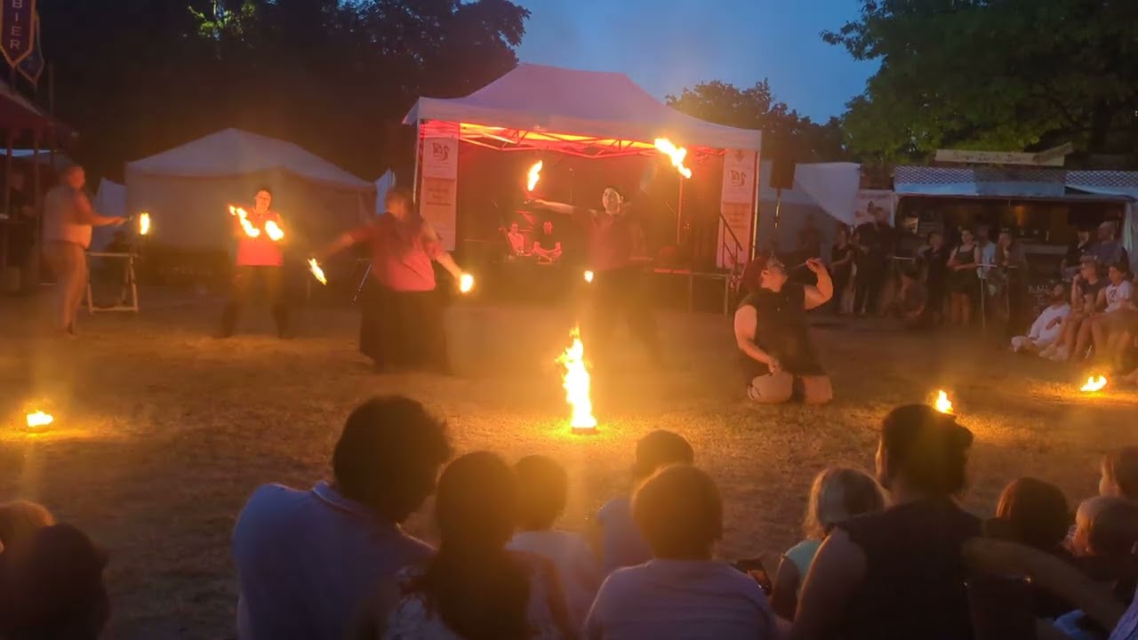 Mittelalter Markt Hockenheim Feuershow 2025