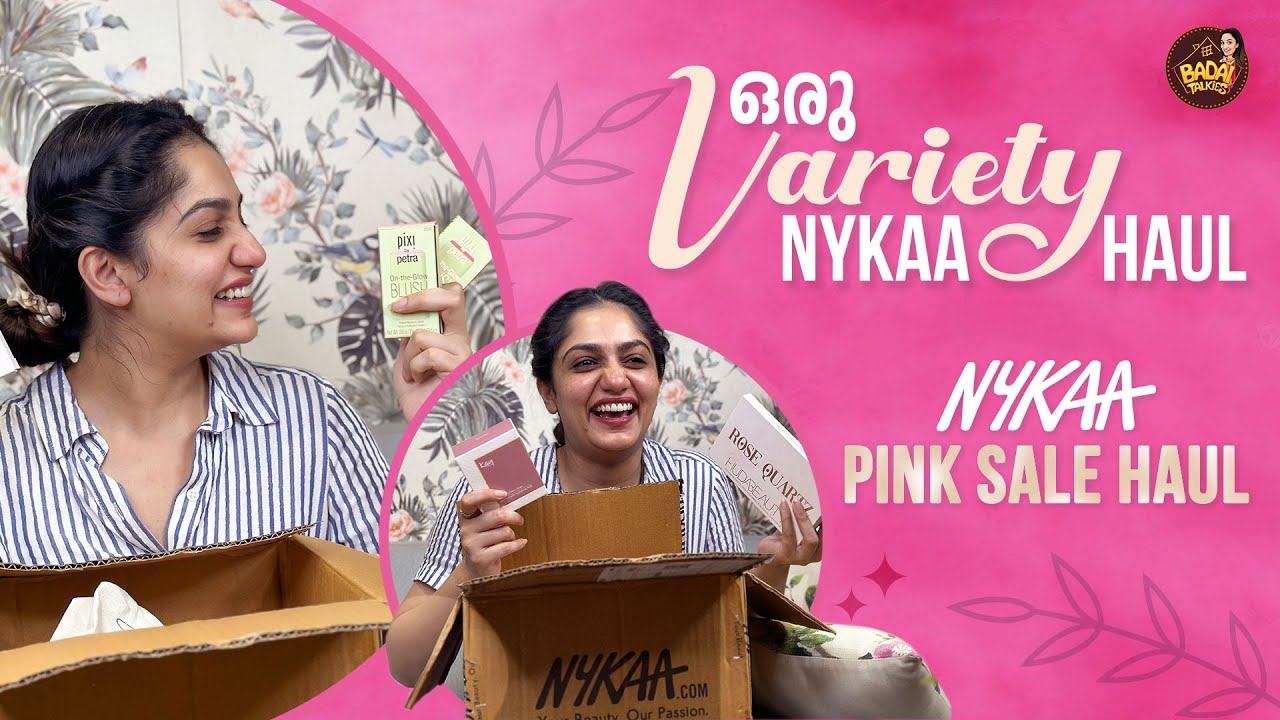 ഒരു Variety Nykaa haul | Nykaa Pink Sale Haul | Badai Talkies By Arya | Arya Badai