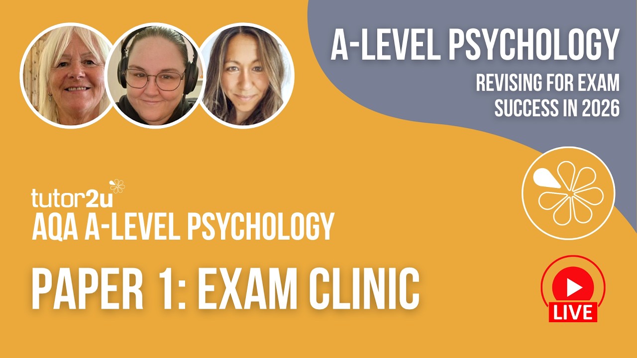 AQA A Level Psychology | Paper 1 Exam Clinic | Live Stream