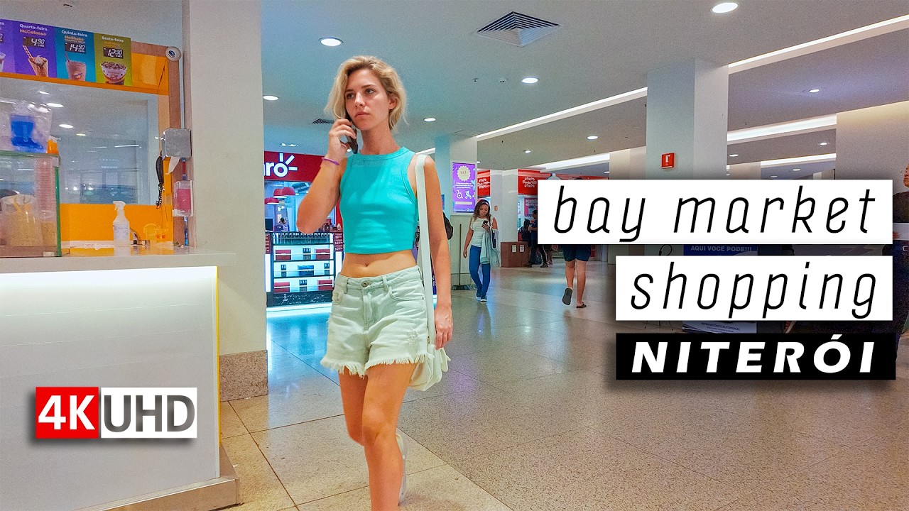 🇧🇷 Bay Market Shopping &mdash; Niter&oacute;i, Brazil &mdash; Walking Tour 【 4K UHD 】