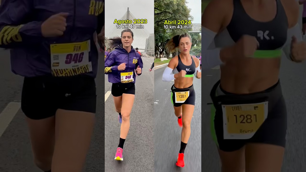 ANTES E DEPOIS NA CORRIDA