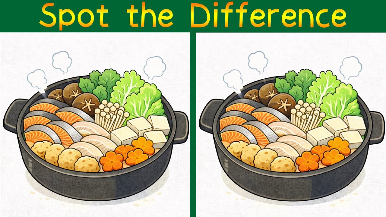 Spot the Difference with a Hot Pot Illustration
