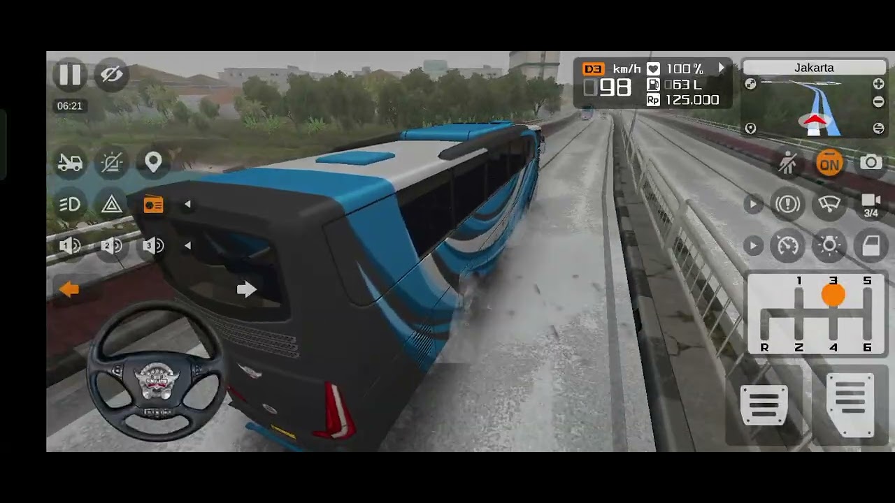 Simulator injoy bas 🚍 game play|| full masti time || barish ka mosm hayee