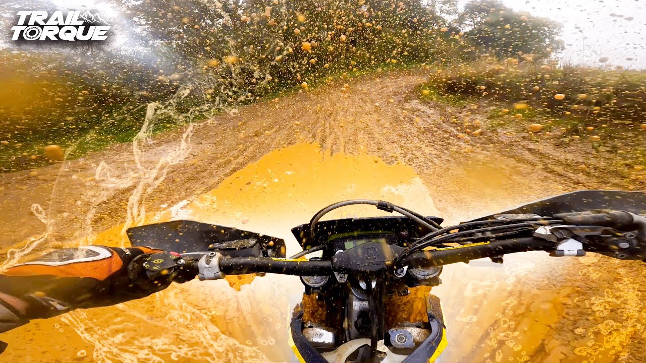 Riding a Soaking Wet Weedon Motocross Track! | Main Track & Practice Track | Husqvarna TE300i (4K)