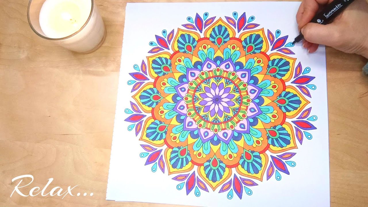 💖 Unwind With Me | Dreamlike Mandala Coloring #mandala #relaxingvideo #growyourchannel