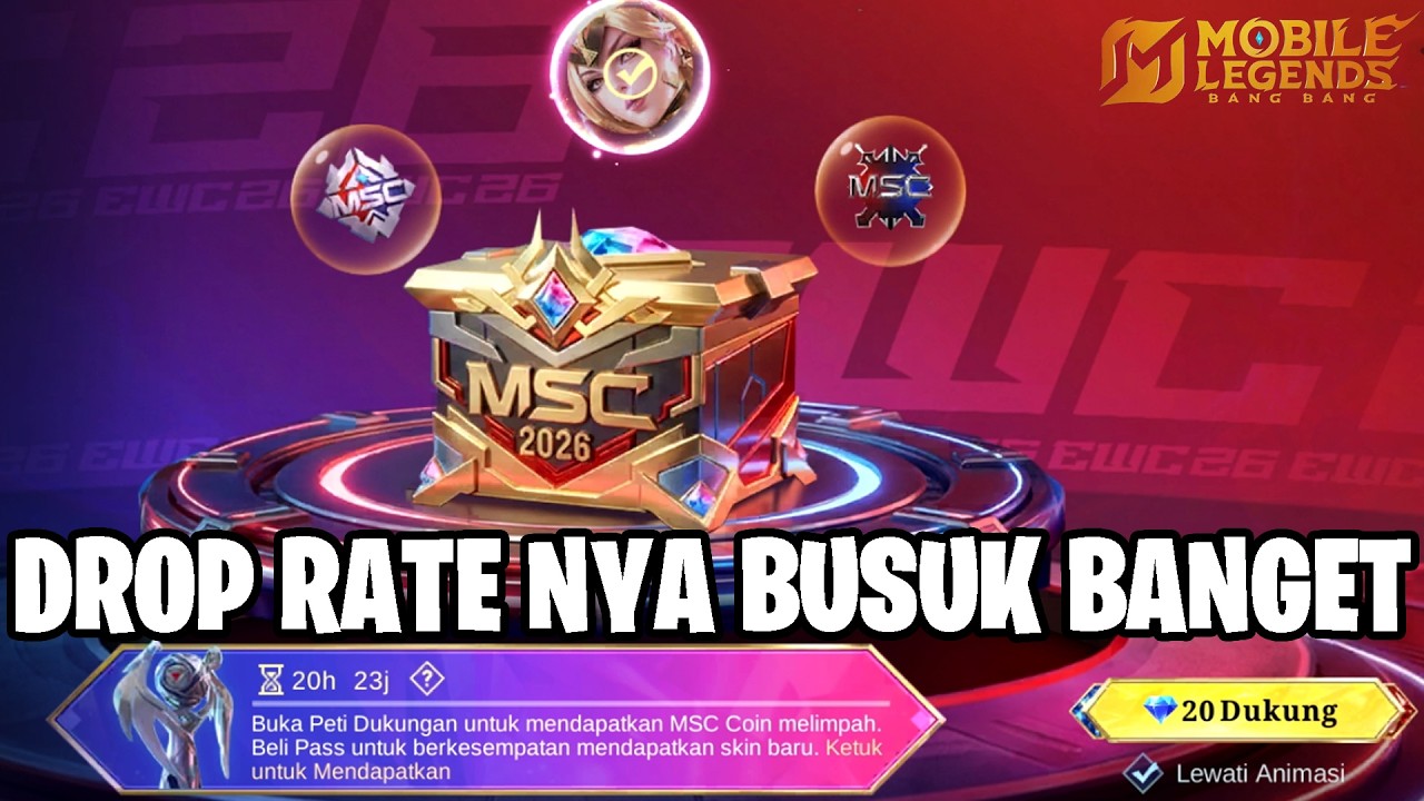 BUSET! BUSUK BANGET DROP RATE MSC SUPPORT CHEST 2026 VALENTINA NYA! MOBILE LEGENDS