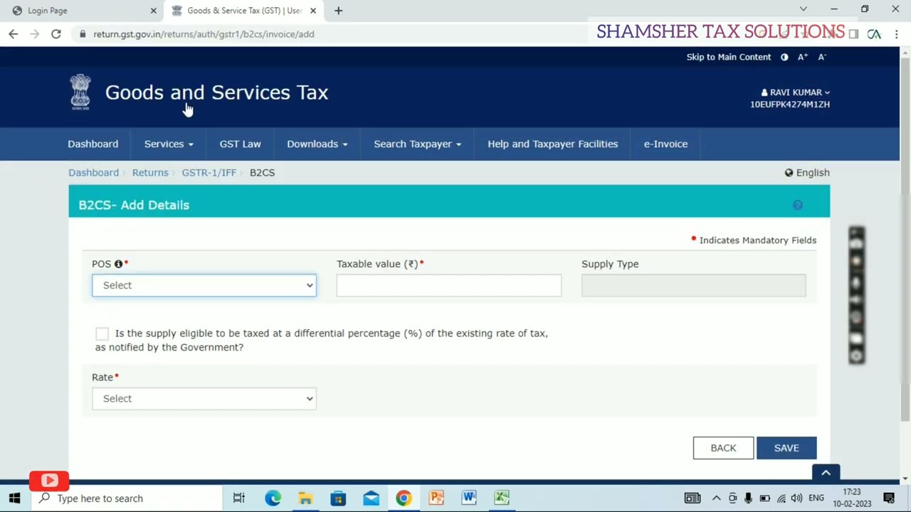 How to Fill GSTR-1 B2C (Others) l Unregistered Dealer || GSTR-1 Return Filing || GST Return || GSTIN