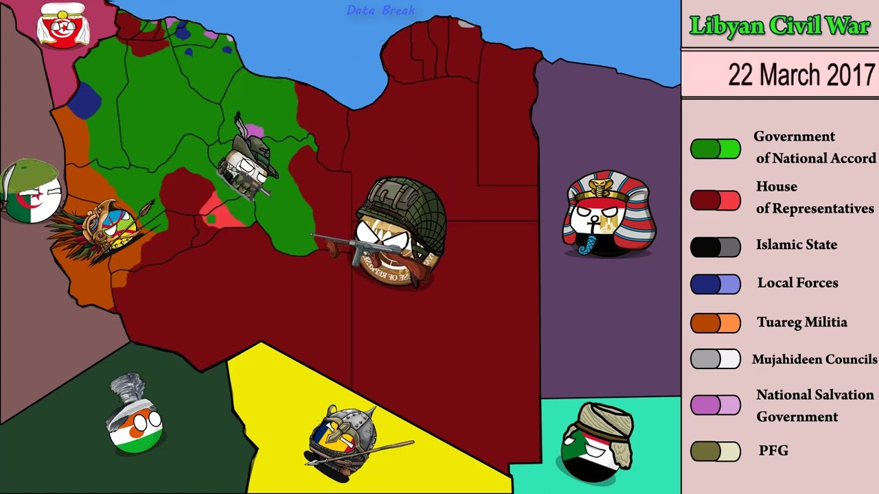 The Second Libyan Civil War - Countryballs