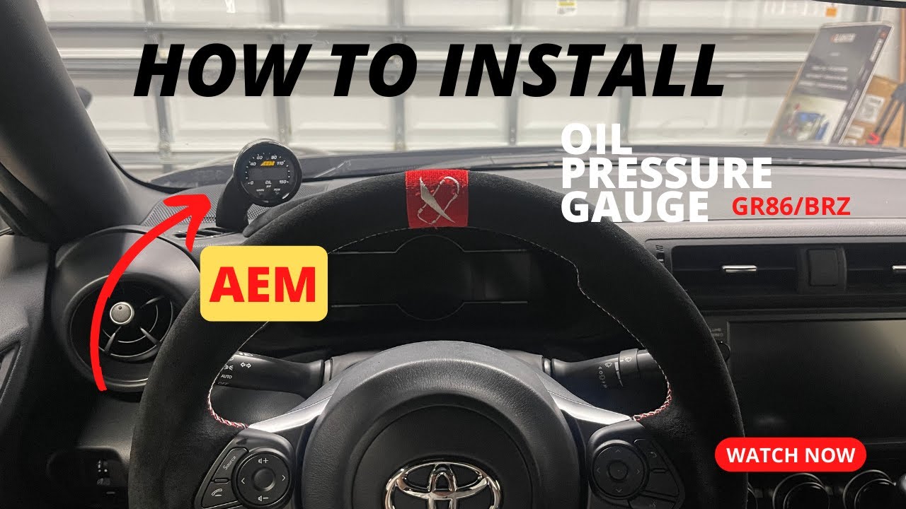 How to install an AEM oil pressure gauge on a GR86