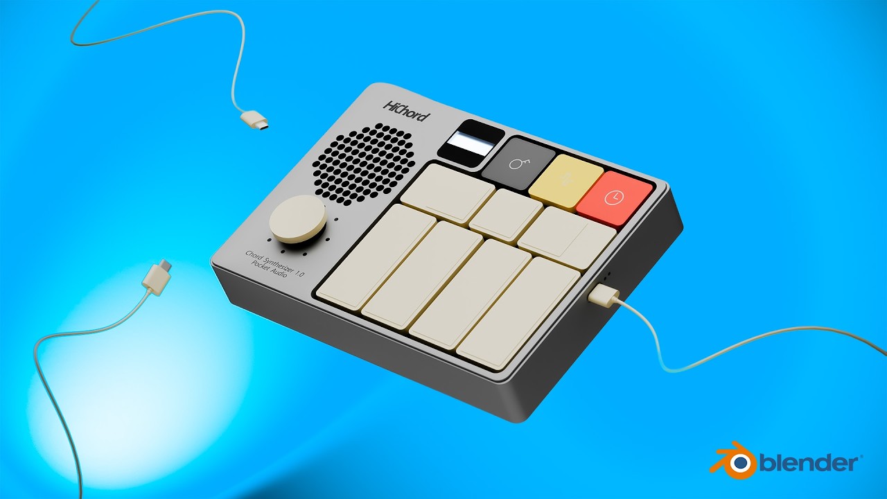 Creating a Minimalist Small Object In Blender 5.0 | Hichord Synth