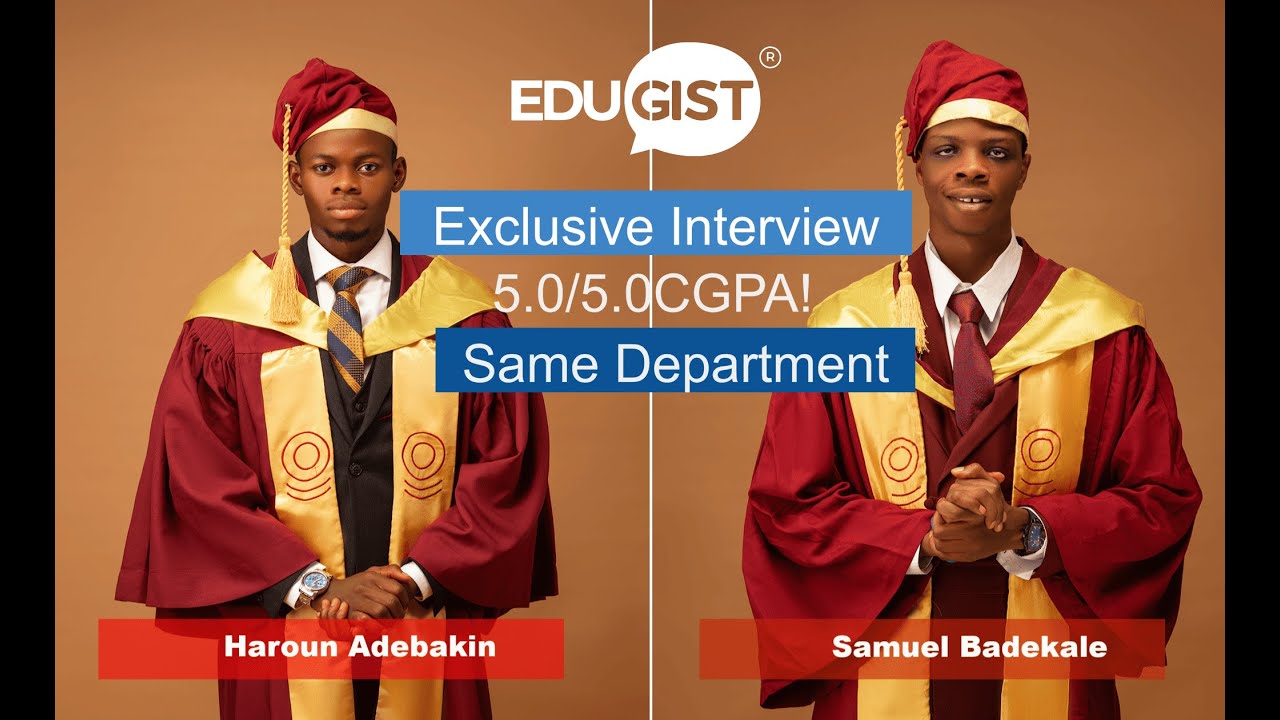 Meet UNILAG's First-Ever Joint 5.0 CGPA Overall Best Graduating Students From Same Department