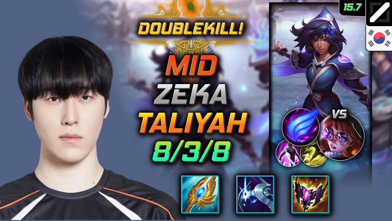 Taliyah Mid Build Zeka Seraph's Embrace Phase Rush - LOL KR Challenger Patch 15.7