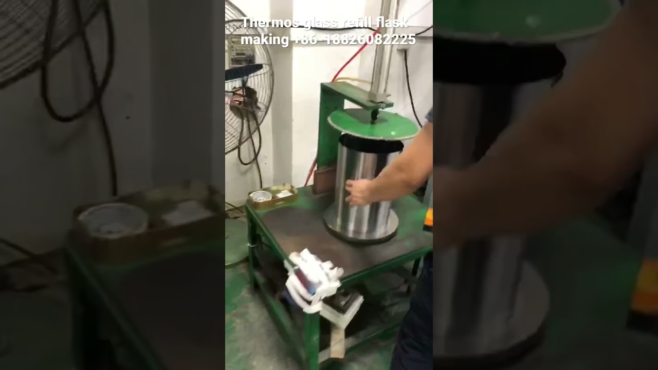Thermos glass refill flask making machune