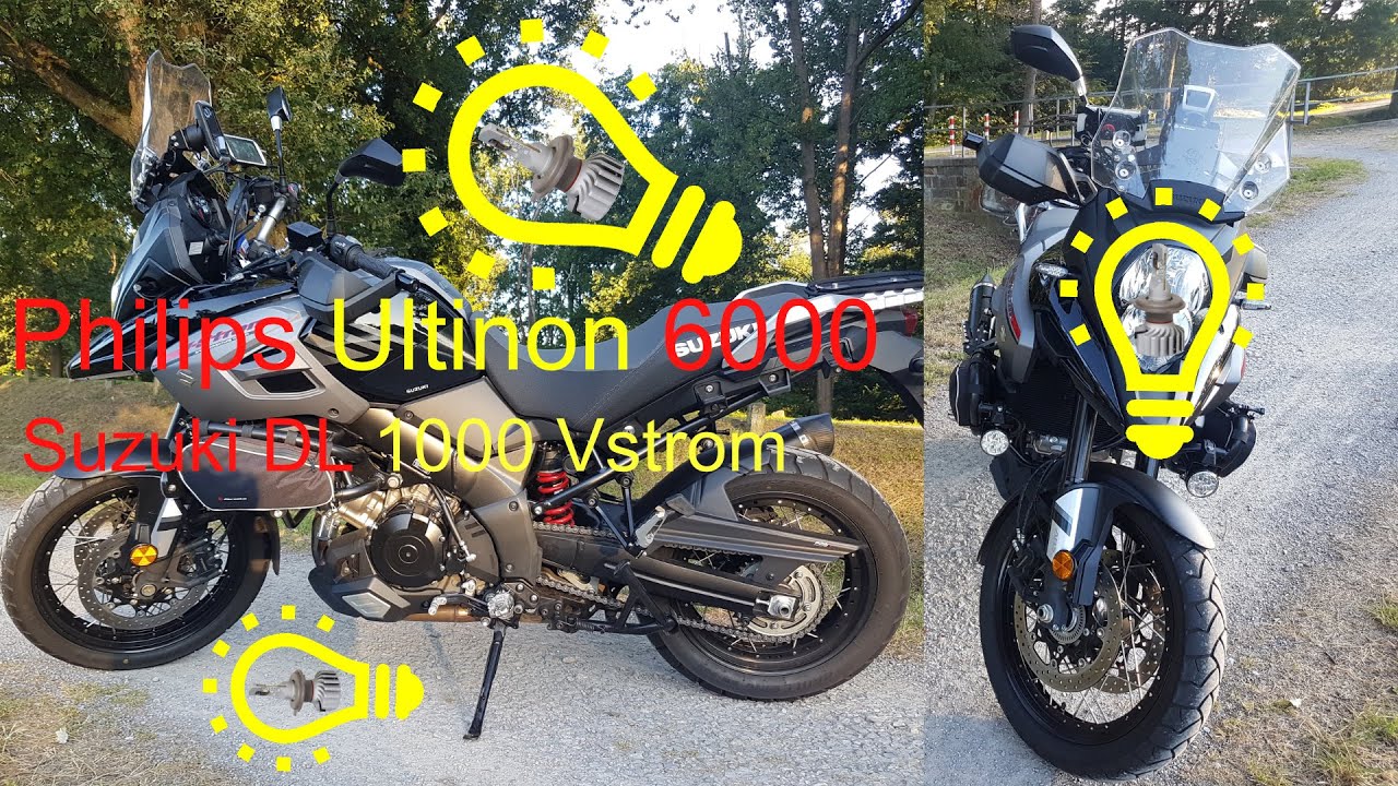 LED, Philips Ultinon 6000, Abblendlicht und Standlicht Suzuki V-Strom 1000 Umbau