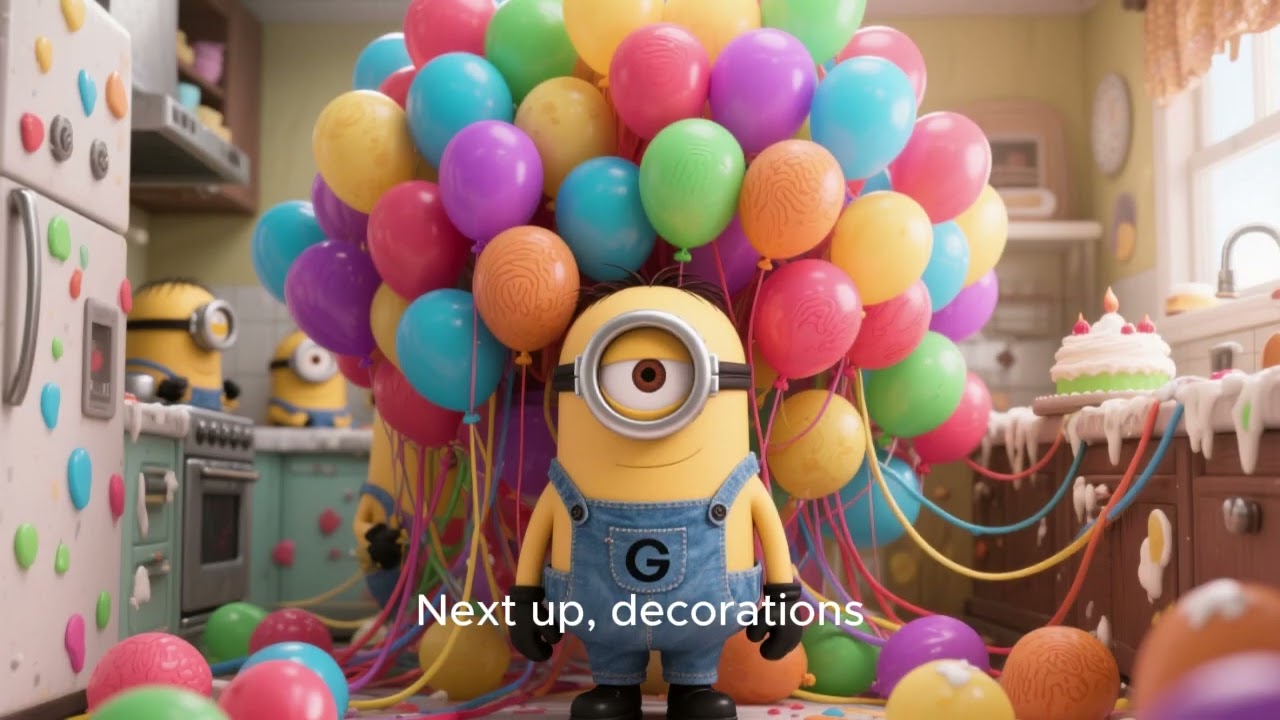 Minions Birthday Cake and Surprises (story) ---- Kids laugh and learn videos