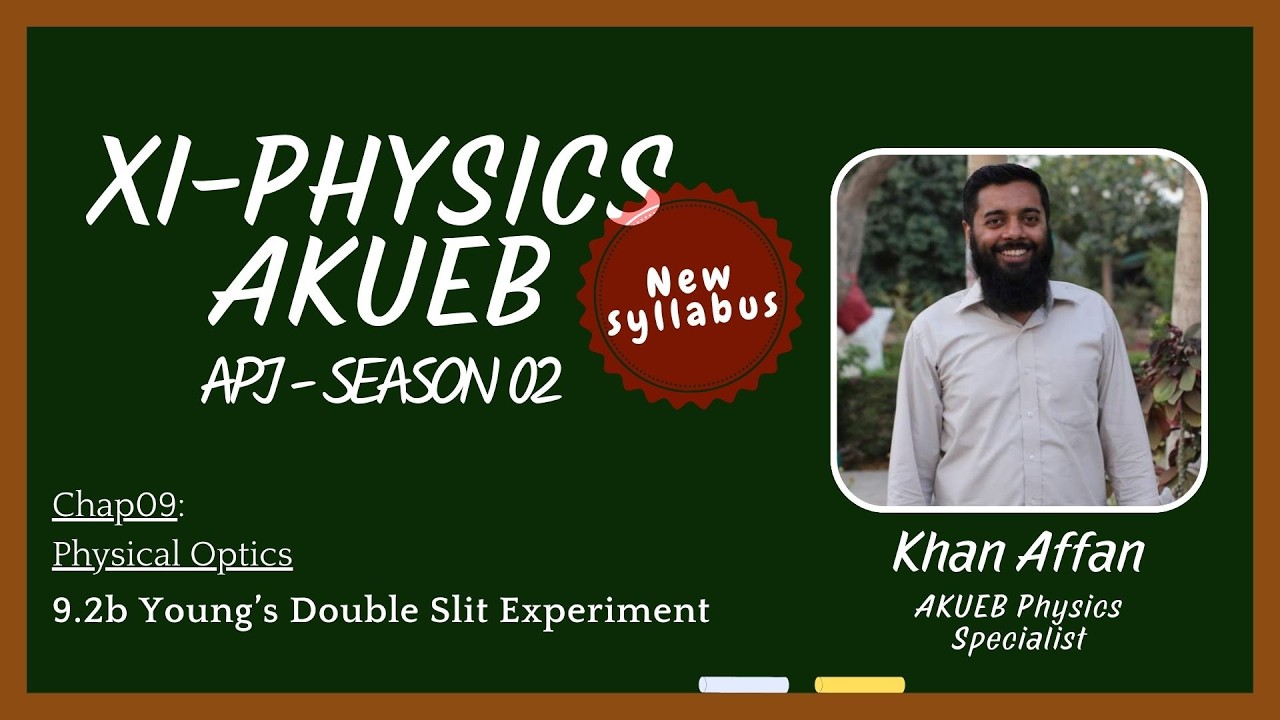 9.2b Young's Double Slit Interference | XI PHY AKUEB (New Syllabus) | 2025-26 | (Urdu/Hindi)