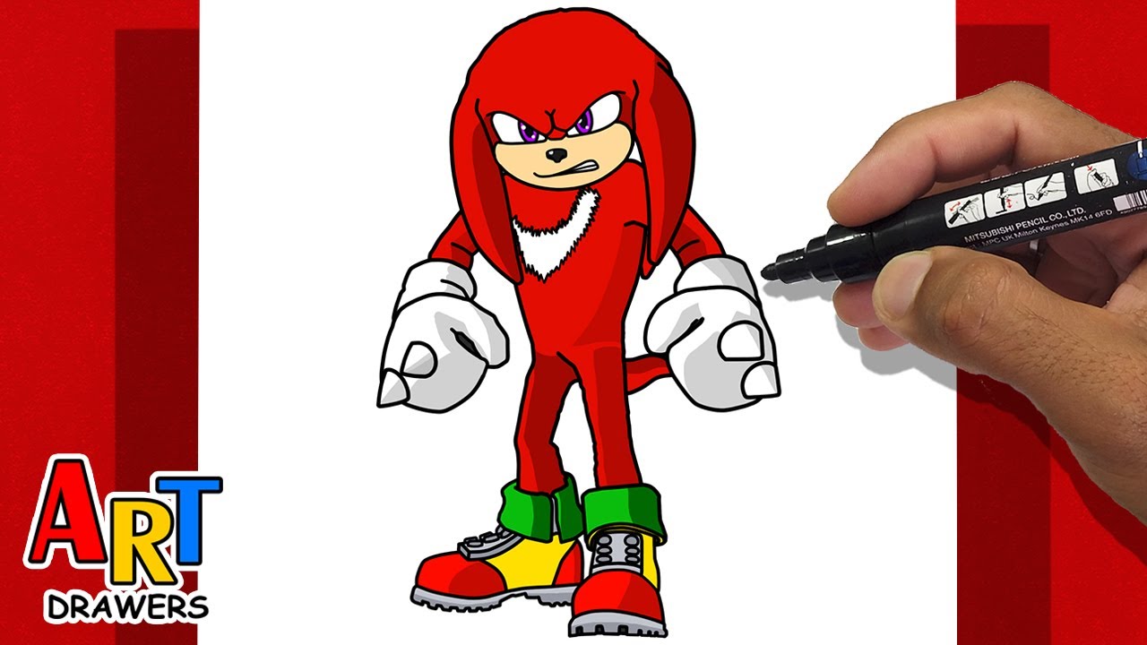 How To Draw Knuckles - SONIC 3 The Hedgehog ( THE MOVIE )