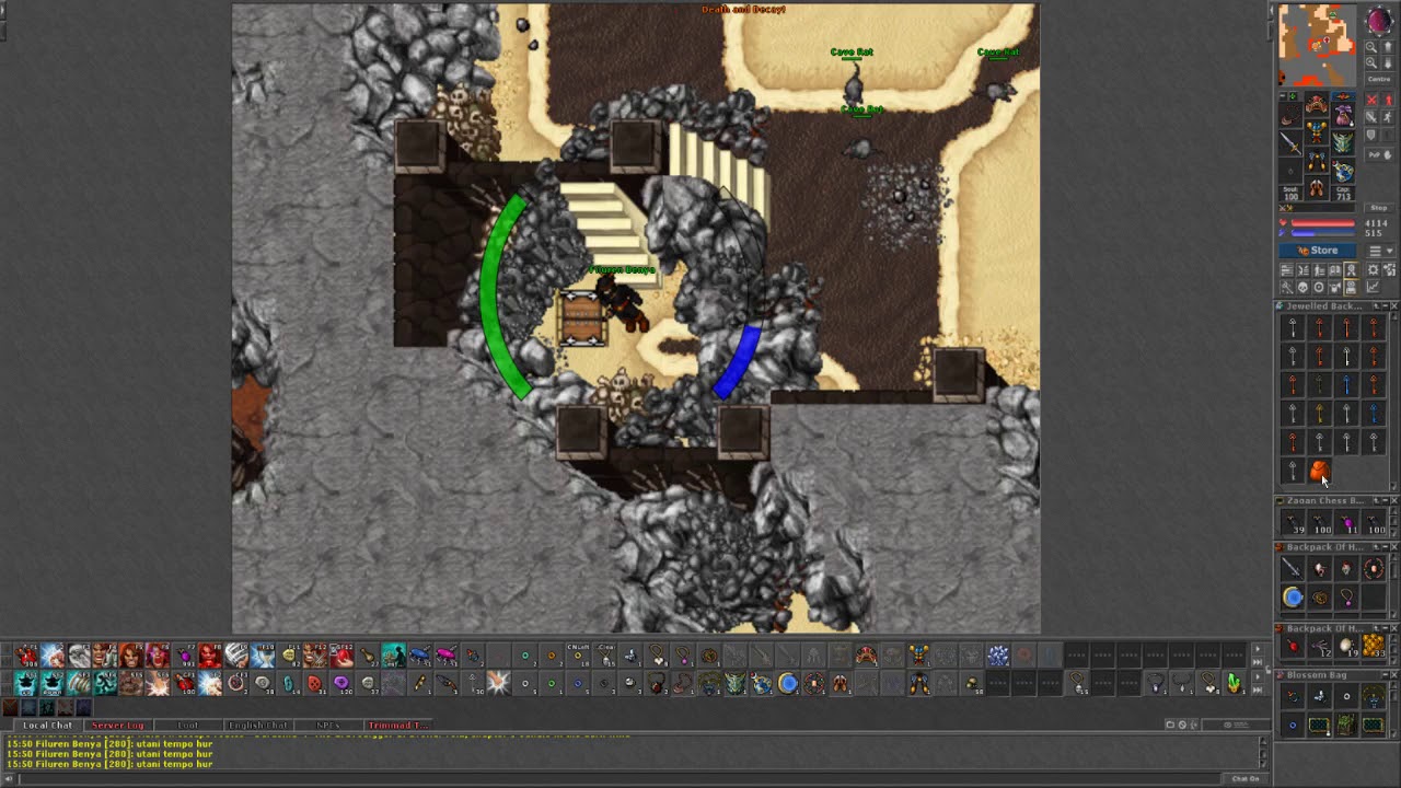 Tibia PK escape routes - Darashia - The Gravedigger hole