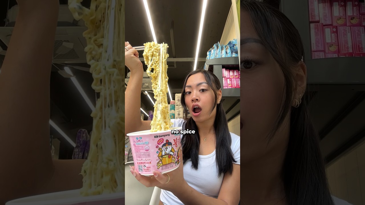 no spice?! cheesy carbonara buldak noodles recipe! 3x cheese!!! #shorts
