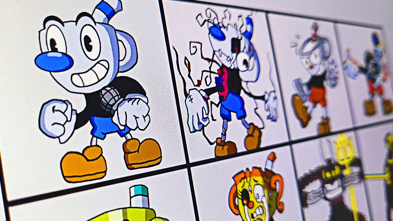 Drawing Friday NIght Funkin VS Cuphead.EXE (FNF MOD)