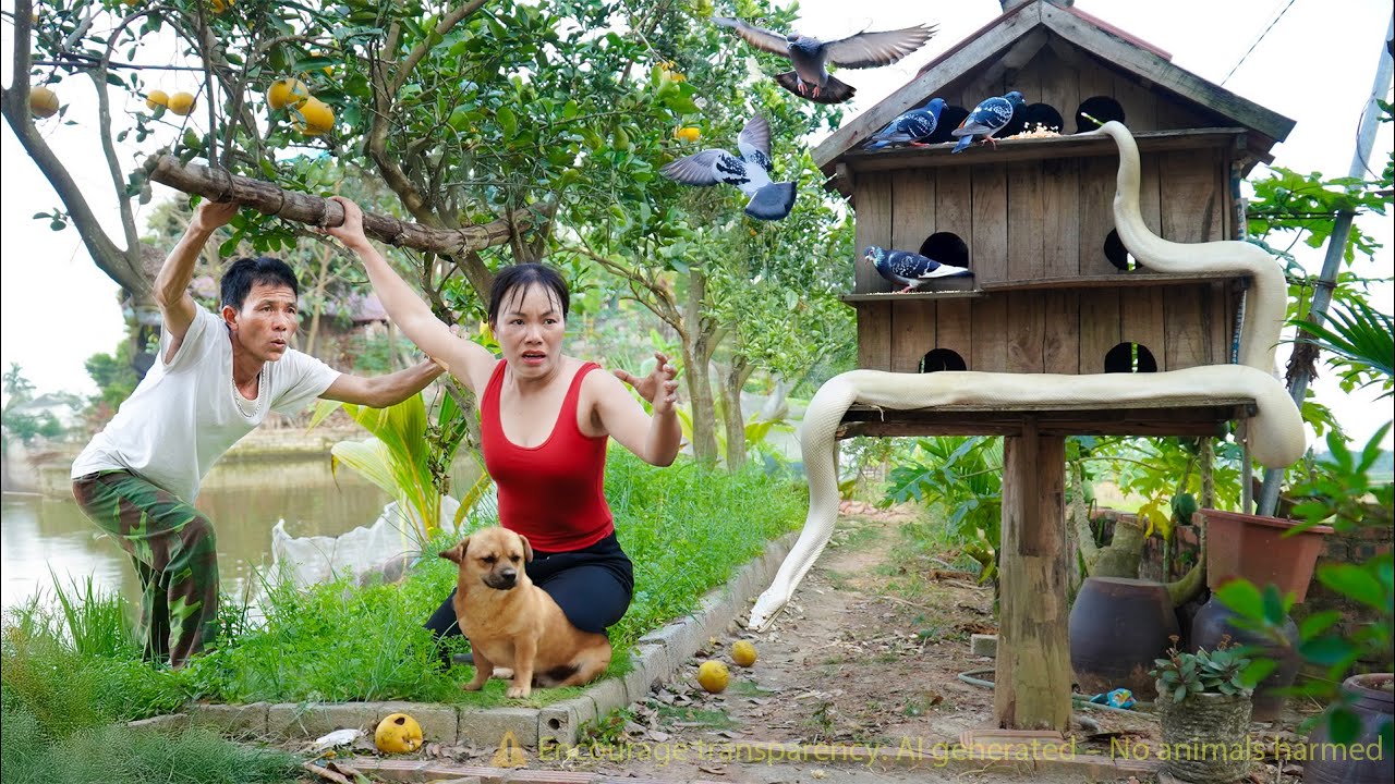 Farm Life Shock: Harvesting 1000+ Ducks for Market – A Nightmare as Giant Python Threatens the Farm!
