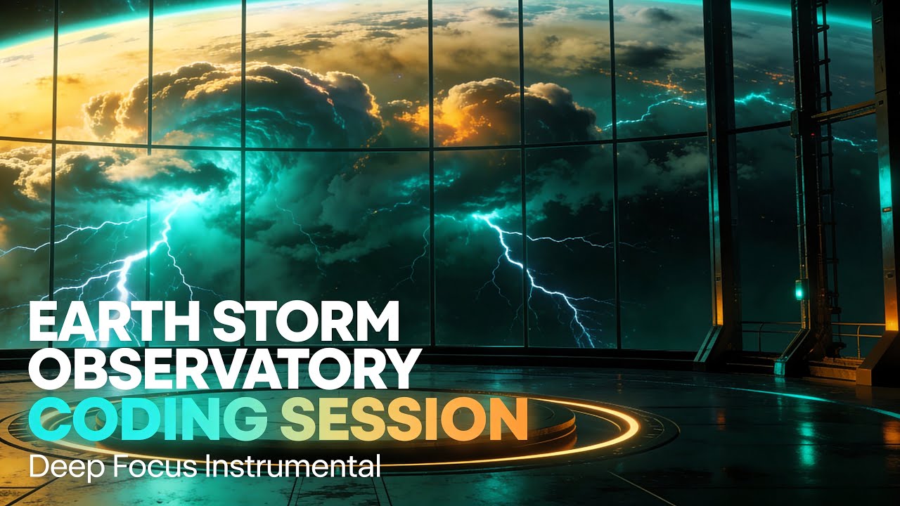 Earth Storm Observatory Coding Session | Deep Focus Instrumental | Overnight Programming & Study Mus