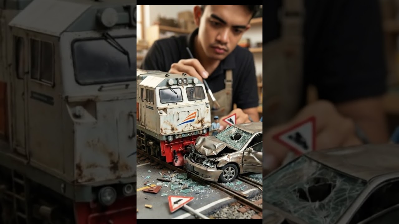 train crash diorama 