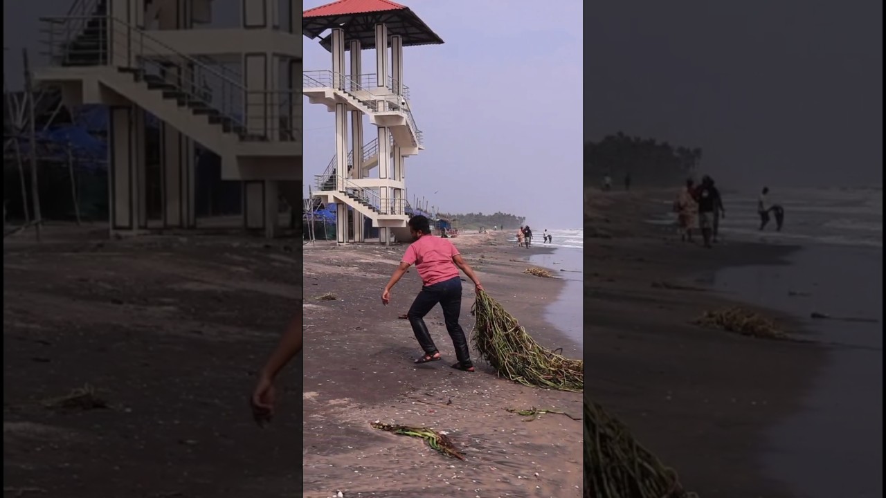 🍃Velankanni beach 🏖️😂#shrots