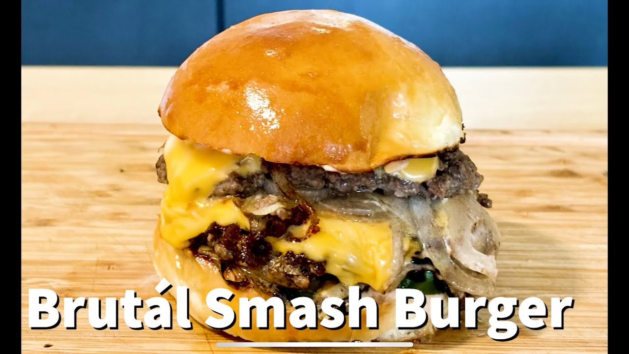Brutális Smash burger, házi bucival