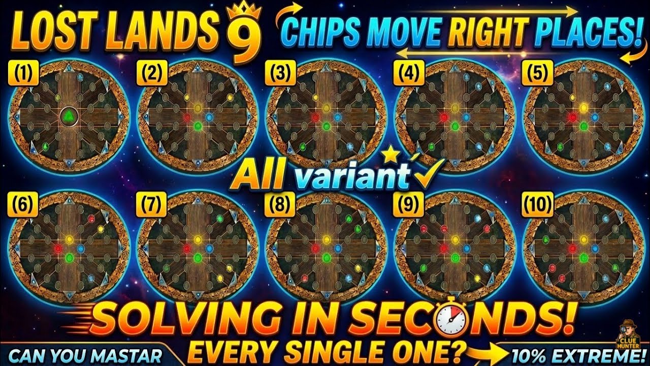 Lost Lands 9: mini game How to Solve ALL 10 Variants of 