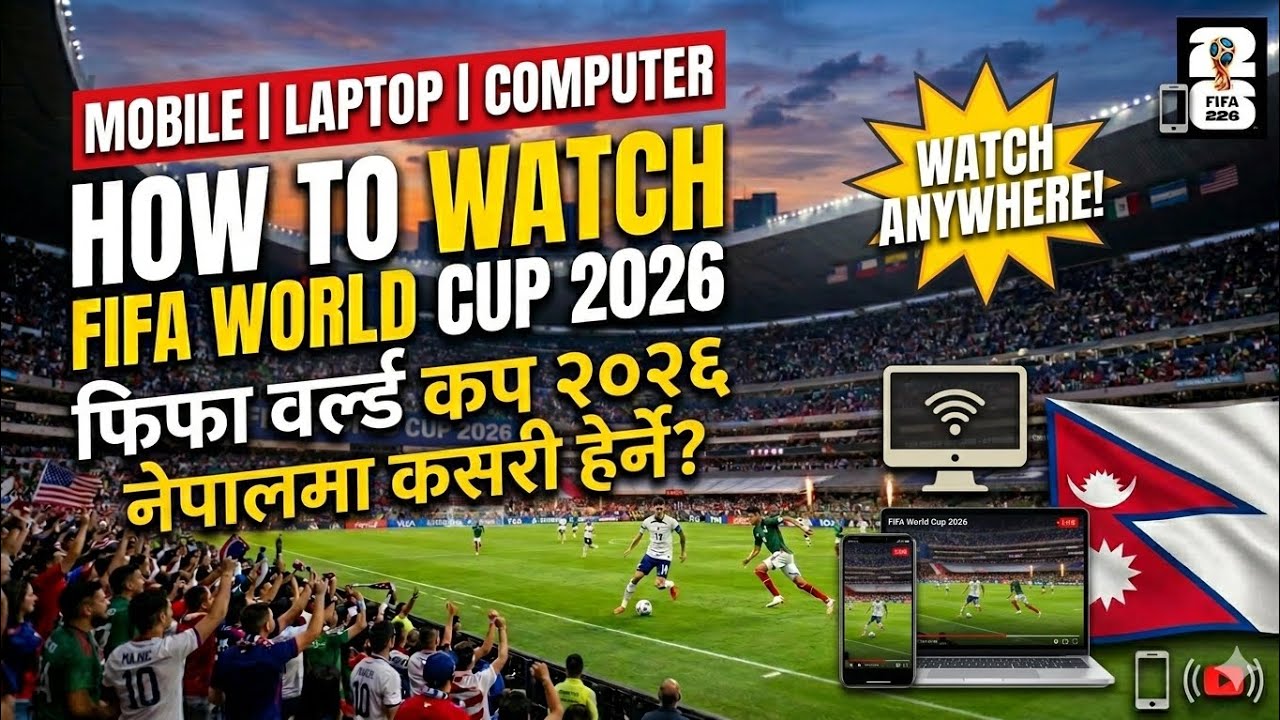 FIFA World Cup 2026 नेपालमा कसरी हेर्ने ? | How to watch Fifa World Cup 2026 in Mobile in Nepal ? 
