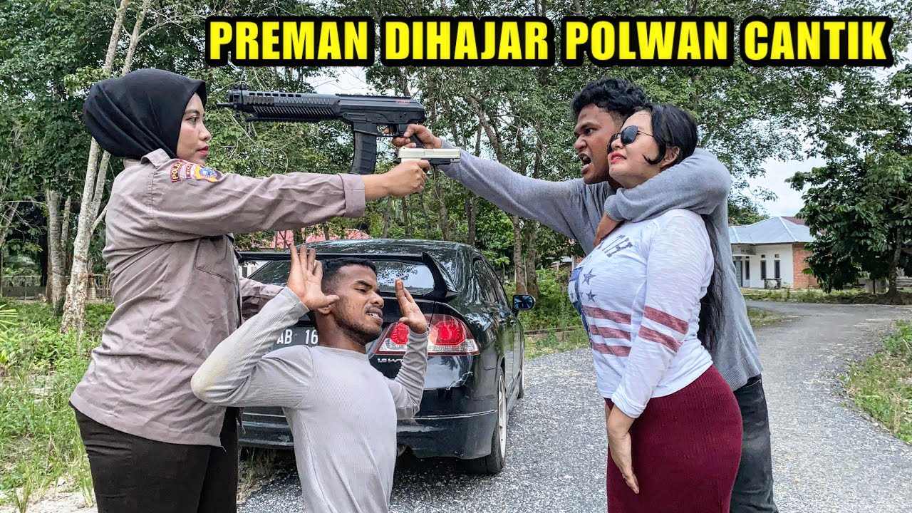 PREMAN SALAH SASARAN PALAK POLWAN CANTIK DAN WANITA BERNYALI TINGGI. Lihat yang terjadi, premannya.!