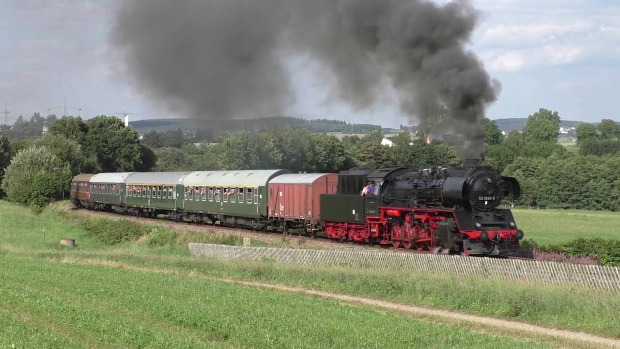 2x 50.35 am Heizhausexpress. 50 3648 erlitt einen Schaden und 50 3616 musste helfen