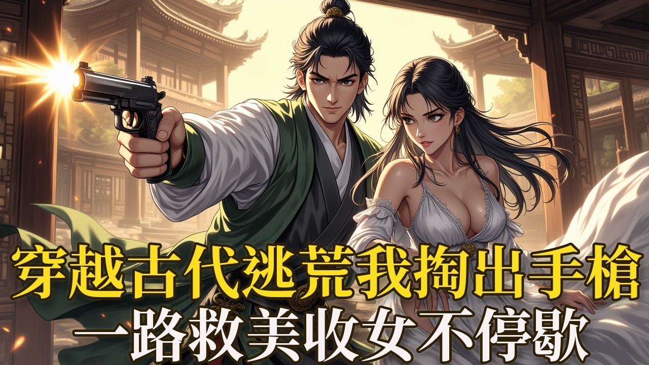 穿越成流民，絕境激活低保系統，獲64手槍保命！逃荒路上遇惡徒欺凌美女京香，他槍響誅惡，救下與香香老師長得一模一樣的她，從此攜美女、握手槍，憑低保系統每日領糧，殺土匪、抗貪官，從流民逆襲，攪動天下風雲！