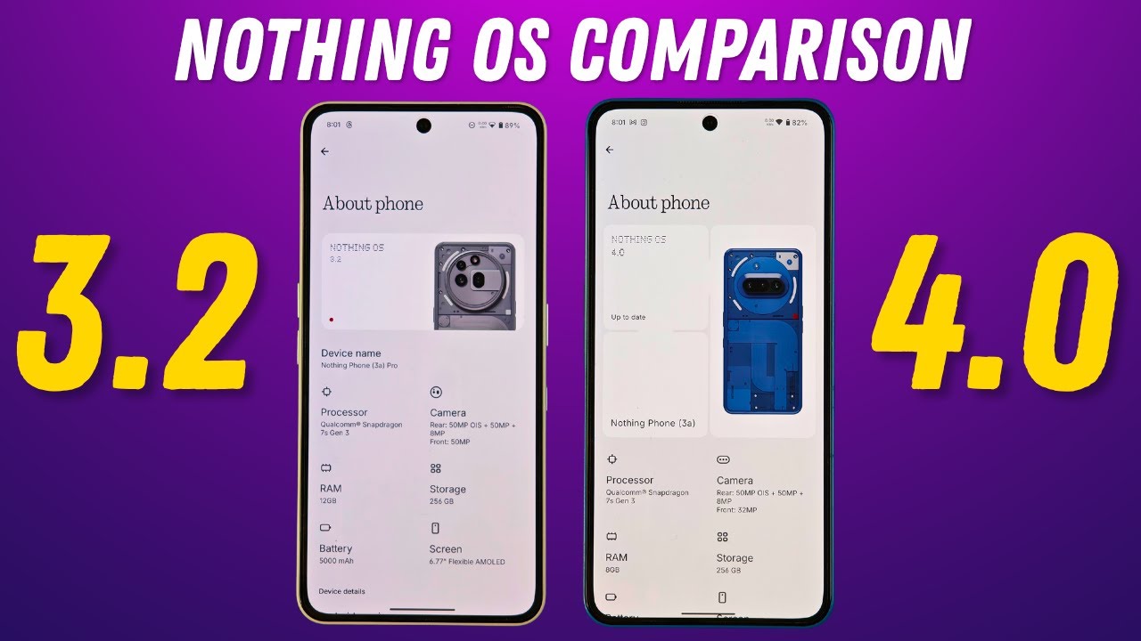 Nothing OS 3.2 vs Nothing OS 4.0 Beta &ndash; New Features & UI Changes! 🚀
