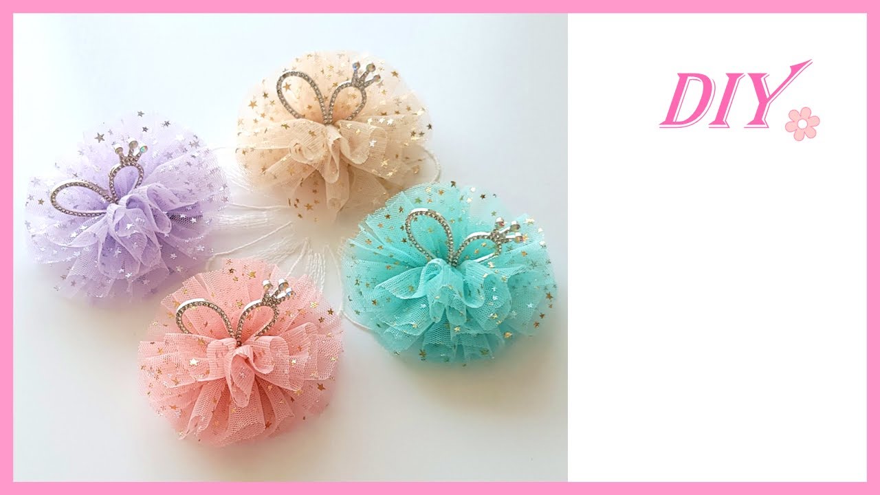 원형개더 기법으로 풍성한 헤어핀 만들기 Hair accessories making at Home
