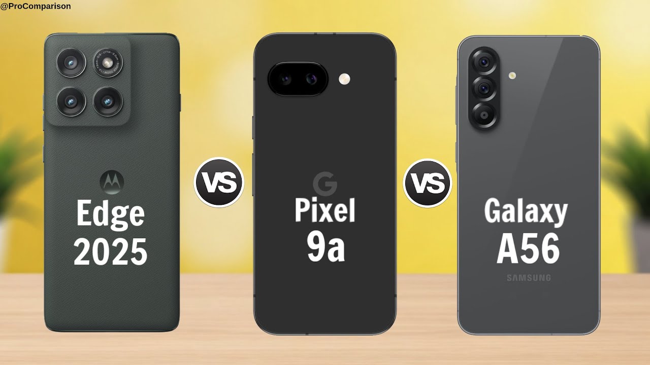 Moto Edge 2025 vs Google Pixel 9a vs Samsung A56 5g || Full Comparison