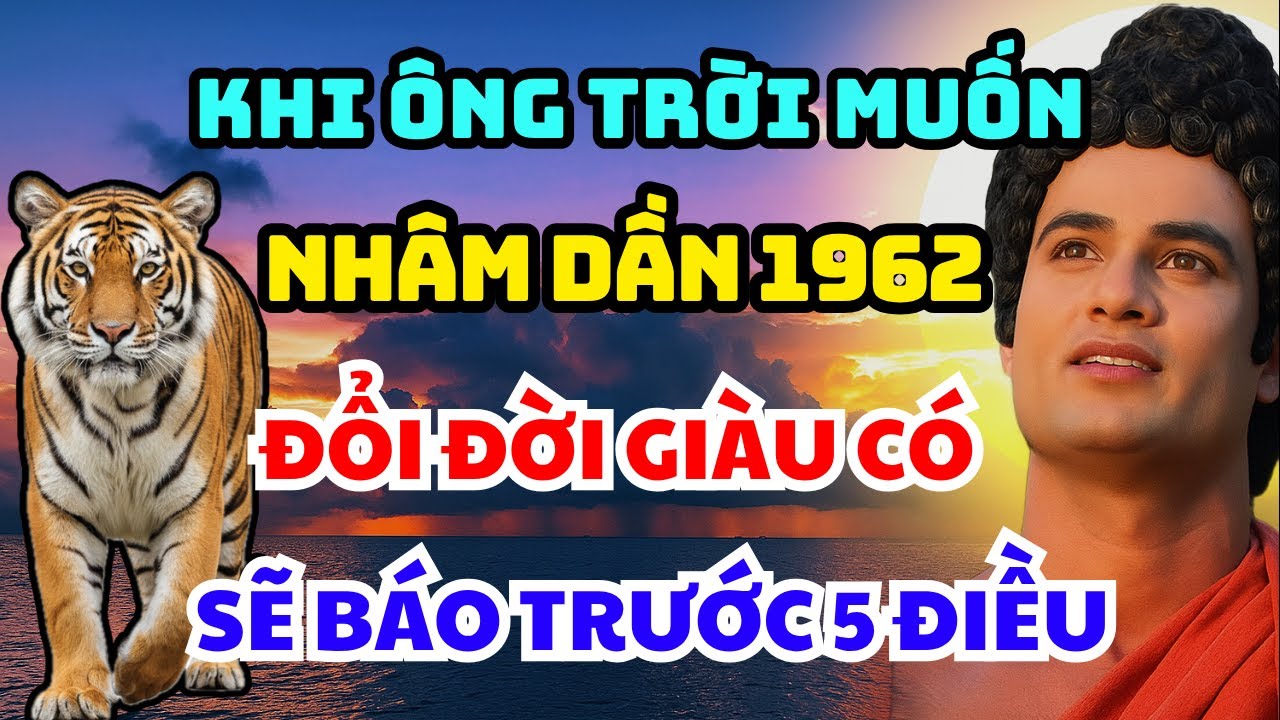 Ông Trời Báo Trước: NHÂM DẦN 1962 Sắp Phát Tài, Trước Hết Sẽ Gặp 5 Chuyện Này