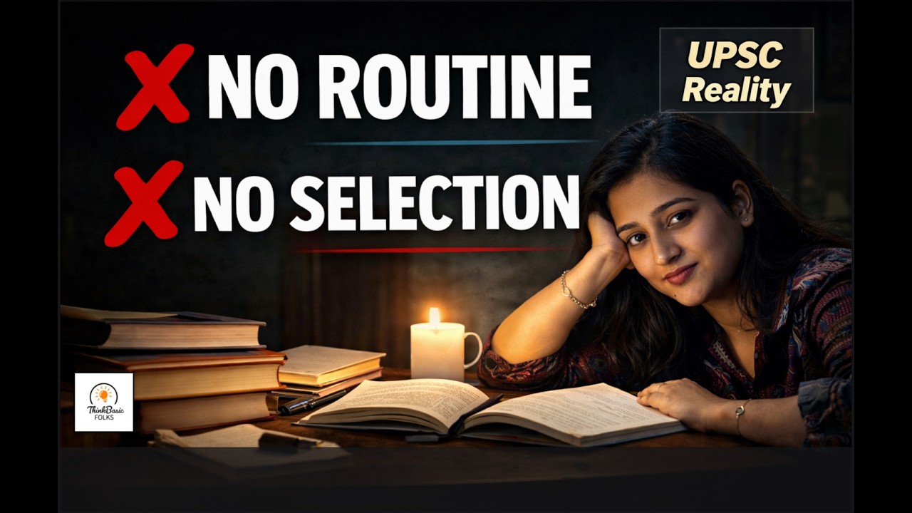 NO Routine = NO Selection | UPSC Reality Nobody Tells You | My 5Yrs Learnings #thinkbasicfolks #ias