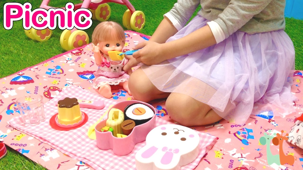 メルちゃん おべんとうセット ピクニック おやつプリンも / Mell-chan Doll Picnic Lunch : Bento Lunch Box
