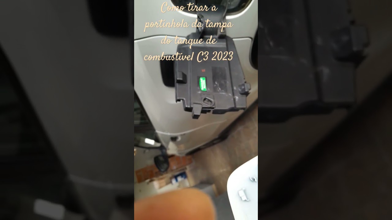 Como retirar portinhola portinhola da tampa de combustível do C3 2023 #automobile #onix